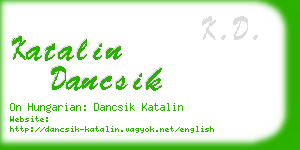 katalin dancsik business card